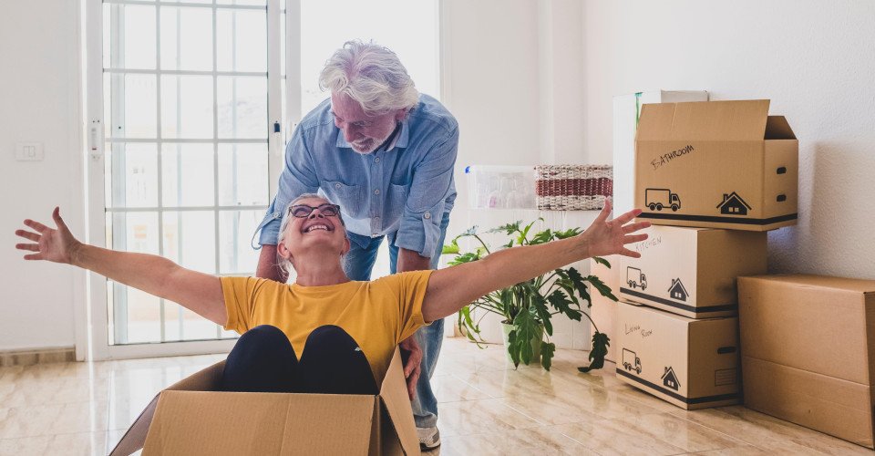 couple with boxes